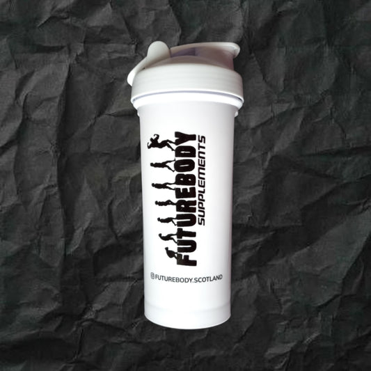 White Protein Shaker Bottles